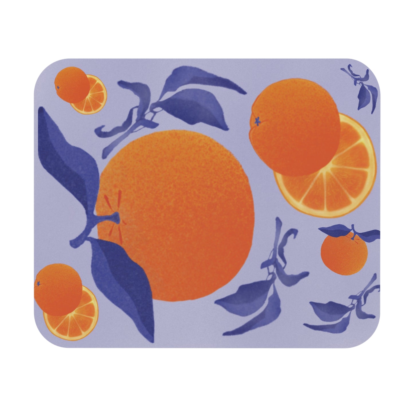 Citrus Splendor Mouse Pad - Vibrant Orange Design for Home & Office